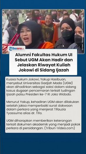 Riwayat Kuliah Jokowi Akan Dijelaskan UGM di Sidang? Pernyataan Alumni FH UI Jadi Sorotan
