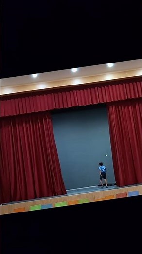 Auditorium protech stage curtain work done ✅ see now