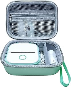 Wanaiha Case for Phomemo M02 Label Makers,Phomemo D30, Memoking T02, Phomemo M02S / M02 Pro, Q30S, and Ponek Mini Pocket Printers - Storage and Organizer Bag for Paper and USB Cables (Case Only)