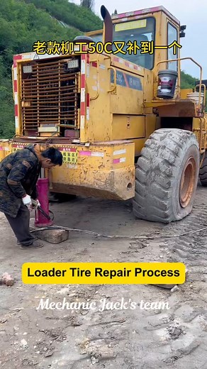 790K views · 3.6K reactions | Loader Tire Repair Process #mechanic #mechanicjack #tire #repair | Mechanic Jack's team | Facebook