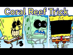 This SpongeBob mod is weird! (Spongebob.EXE, Dead Squidward, Frozen Sponge) Coral Reef Trick