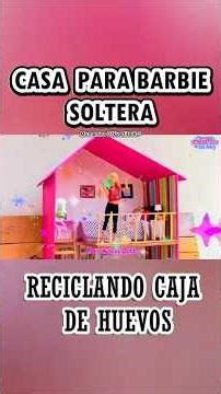 Como hacer CASA para Barbie soltera con una caja de huevos ! 😀🩷 🏠FAcil IDEAS!