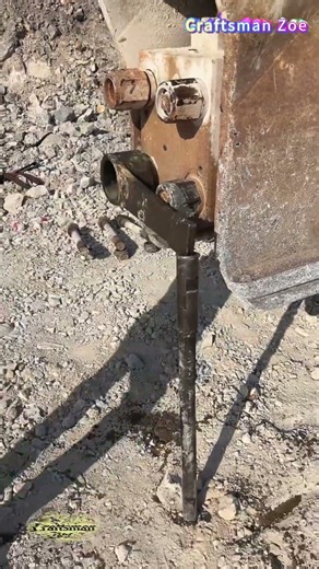 Twist the nut of the excavator crusher head