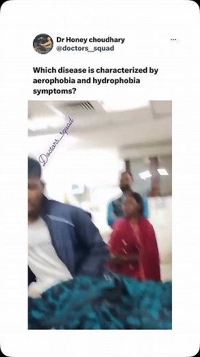 Which disease is characterized by aerophobia and hydrophobia symptoms? | Doctors squad