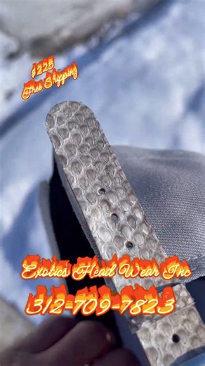 Call/text 312-709-7823 for your custom made genuine python strapback