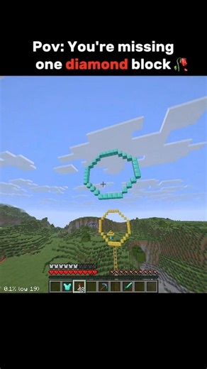 Missing Real Diamond Block 🫩 #minecraft