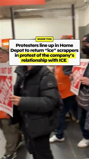 Protest at Home Depot Against ICE Detentions