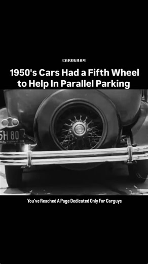 Carogram on Instagram: "In the 1950s, engineers were already fighting one timeless enemy: parallel parking. Long before sensors and cameras, a wild solution appeared—the fifth wheel. Hidden beneath the car, this small, retractable wheel could drop down, lift part of the vehicle, and rotate it sideways into tight spaces. At the push of a lever, cars could literally slide into a parking spot, shocking pedestrians and making city driving easier decades before modern tech. Brands experimented with i