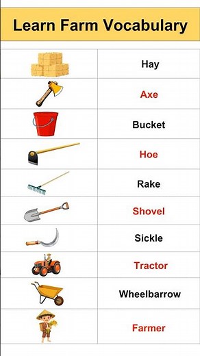 10 Essential Farm Words 🚜 (Visual Vocabulary Guide)