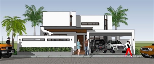 Model BONG - Modern Box-Type 2 Storey House Design for 300 sq.m. Lot