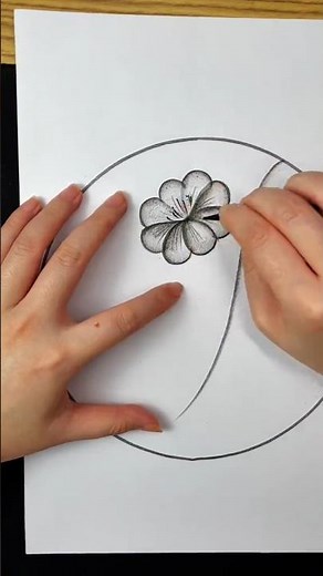 Easy flower drawing Beautiful Pencil Sketch Step by Step | Simple Art Drawing for Beginners#shorts