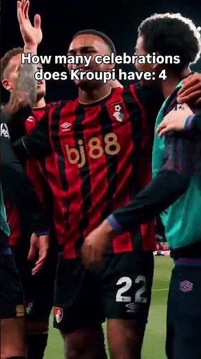 How many celebrations does Junior Kroupi have?! 🤯 | #afcb #football #premierleague #celebrations
