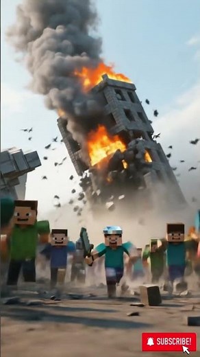 Ayoo menjauh dari gedung itu....#miniature #minecraft #fyp #video #lucu #funny