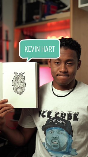 Drawing Kevin Hart as a Heart | Jolly Arts