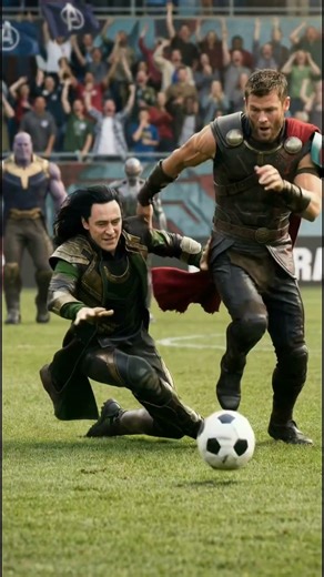 Avengers vs. Villains - Soccer ⚽️🔥 #avengers #thanos #marvel #soccer #ironman