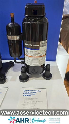 13K views · 198 reactions | Learn about the new R-454B Copeland Company Scroll Compressors for the light commercial & residential market. Learn more about Copeland compressors here, https://www.copeland.com/en-us/shop/residential-scroll-compressors . . . #hvacservice #copeland #compressor #scroll #scrollcompressor #residental #acservice #ahr #ahrexpo #acservicetech #hvac #hvacr #hvactech #technician #hvacservice #hvacmaintenance #hvactips | AC Service Tech LLC | Facebook