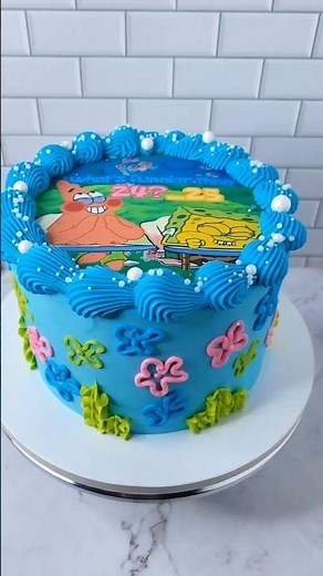 what's funnier than 24?...25 🧽🫧 had so much fun decorating this spongebob cake 😍 #cakedecorating