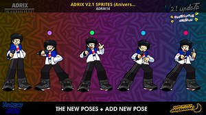ADRIX V2.1 SPRITES (Aniversary Edition)) Mod for Friday Night Funkin' | FNF Mods