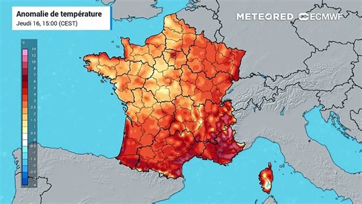 Chaleur France vendredi