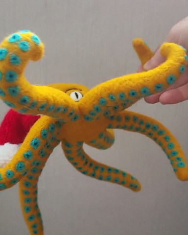 Christmas Tree Topper Octopus, Felted Kraken Christmas Ornament - Etsy