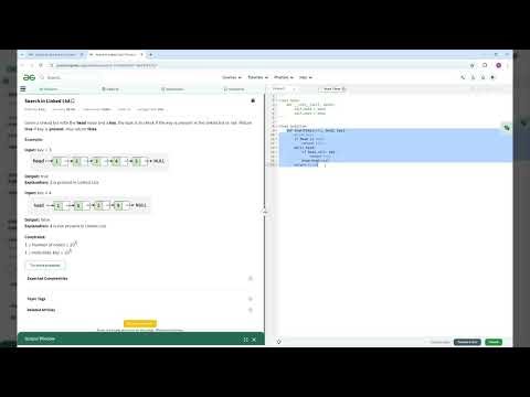 Searching an Element in Linked List 🔗 | Day 36 DSA Challenge 🚀