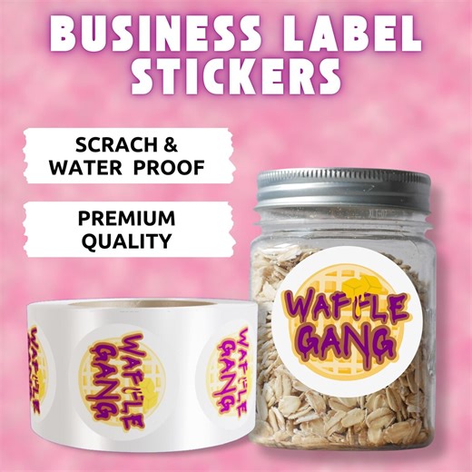 Custom Logo Circle Sticker Labels on a Roll Waterproof BOPP Stickers Personalized Logo Stickers Round Matte Stickers Business Packaging - Etsy