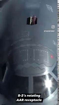This is almost magic! Close up video shows B-2 Spirit’s rotating air-to-air refueling receptacle. Who knows, maybe the B-21 Raider will use the same?#theaviationist #b2spirit #b2stealthbomber #usaf #usairforce #stealthbomber #b21raider | The Aviationist