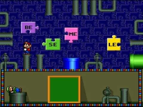 Mario's Early Years: Fun With Letters - Super Nintendo - Start Up - Opening - Title Screen - SNES