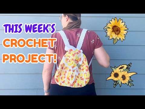 Crochet Sunburst Granny Square Backpack | Handmade Bag Pattern