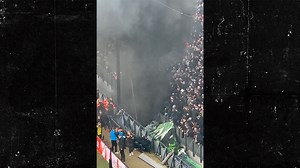 Fire Breaks Out Behind Goal During Dutch Final Soccer Game