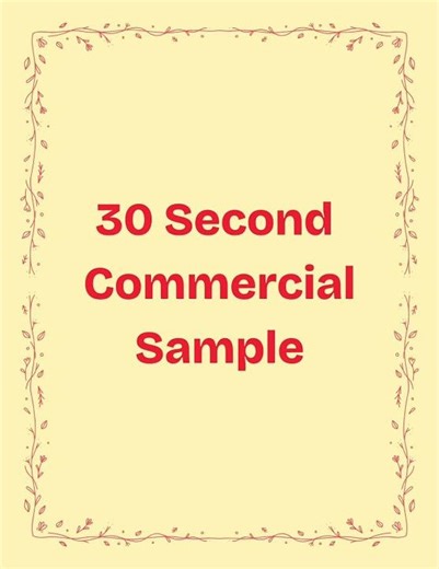 30 Second Commercial VO Sample
