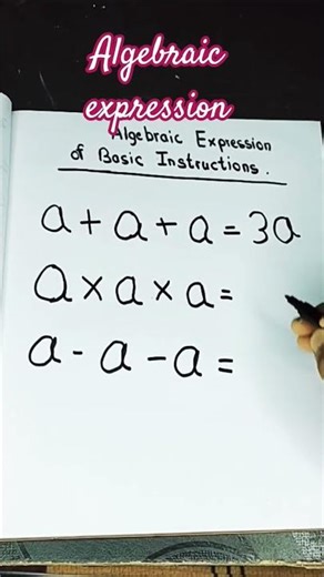 basic instruction of algebraic expression#maths#mathstricks