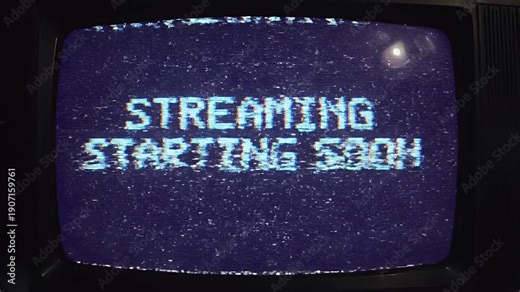 Retro TV Screen Glitch Effect - This video shows a retro CRT TV screen with a heavy glitch effect, displaying static and distorted visuals with horizontal lines and digital noise.