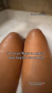 5 Proven Ways to Make a Man Beg for You in Bed 1. Slow everything down on purpose. Most women rush intimacy. Don’t. Move slower than he expects. Pause. Hold eye contact longer than necessary. When you control the pace, his desire spikes, because anticipation beats access every time. 2. Touch less… but more intentionally. Don’t touch everywhere. Touch one place. Then stop. That restraint drives men crazy. It tells his nervous system, “I don’t give myself away easily.” 3. Let him feel your respons