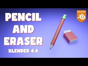Modelling 3D Pencil and Eraser | Blender 4.4 | Beginner's Guide