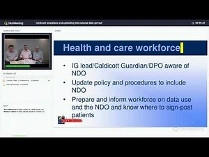 Patient Data Choices webinar 3: Caldicott Guardians and Upholding the National Data Opt-out