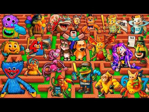 SUPERVIVENCIA en el LABERINTO con ITALIAN BRAINROT MEMES - LILY LOVEBRAIDS - MINECRAFT Animación