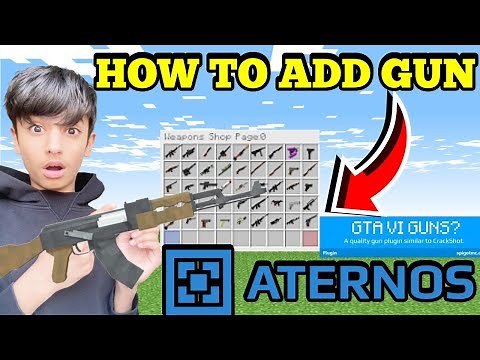 Best Guns Plugin in Aternos Server | How To Add Gun Plugin In Minecraft Server | Full Tutorial