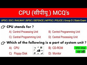 What is CPU? full explanation | Computer CPU MCQ Questions and Answer