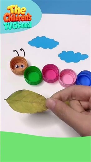 Bottle Top Caterpillar Craft! | Easy DIY for Kids | #ArtsAndCrafts #KidsActivities #RecyclingFun