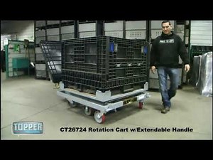 Topper Industrial Rotate Cart w Extendable Handle