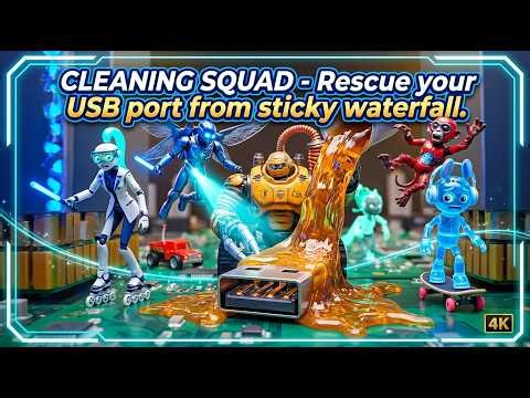 Robot Cleaning Adventure : SMART Tech Restores USB Port To Dazzling Shine | CLEANING SQUAD