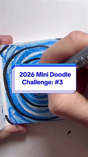 I've been in the process of moving and haven't had much time for art lately, but I took 20 minutes this morning to create this next piece as part of my 2026 Mini Doodle Challenge. In the Mini Doodle Challenge, my goal is to fill up my entire Meeden mini sketchbook (60 pages) with doodles by the end of the year. This is piece 3, created with my @Ohuhuart tempera paint sticks and @Shuttle Art acrylic markers. I hope you enjoy the creation process! Let me know - how do you like this one? I'll be al