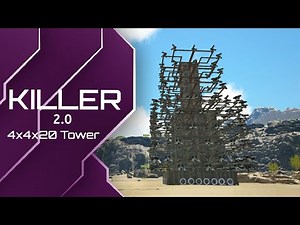 4x4 Killer Vault Dropped Turret Tower Design | ARK Survival Evolved Unofficial PvP