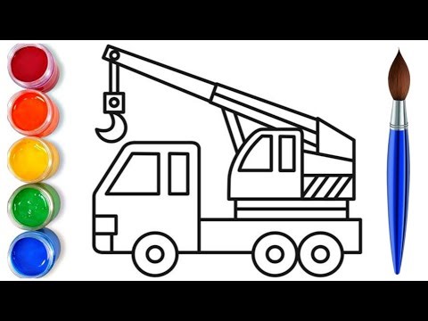 How to draw easy crane | easy drawing step by step for kids