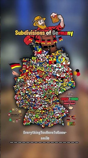 Subdivisions of Germany! 🍻👒 #shorts #map #europe #geography