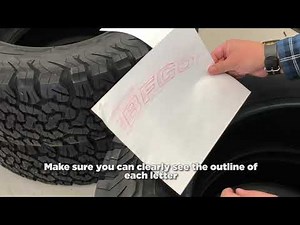 How To Make A Trace (Of your tires lettering/design)