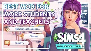 Best ALL-IN-ONE Mod To Fix High School Years in The Sims 4 LINKS Included