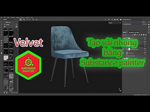 Substance Painter - Velvet - Vật liệu vải nhung bằng substance