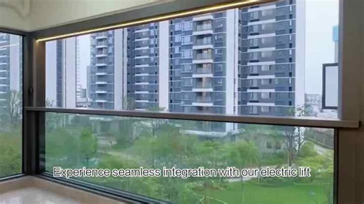 Electric Lifting Window Balcony Lifting Window Intelligent Remote Control Vertical Sliding Aluminum Glass Lifting Window